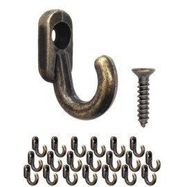 FUXXER® - Mini iron hooks, decorative hooks, picture hooks, set of 20, bronze