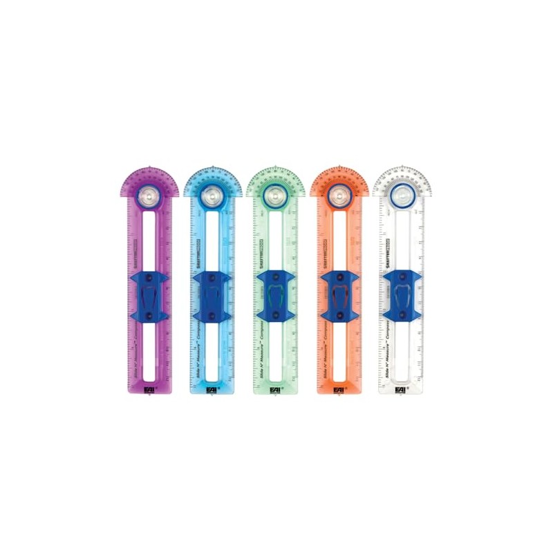 EAI Education Slide N' Measure Compass: Assorted Colors - Set