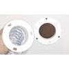 Conector de grifo para secadora de color blanco a pared