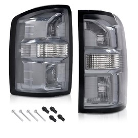 G-PLUS Tail Lights Without bulbs Compatible with GMC Sierra 1500 2014-2018, Fit GMC Sierra 2500 HD 3500 HD 2015-2019 84288725, 84288724, GM2800281C, GM2801281C Smoke Lens