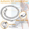 PROSILVER Classic Anklet Bracelet, 925 Sterling Silver Curb Chain/Figaro Chain/Cord
