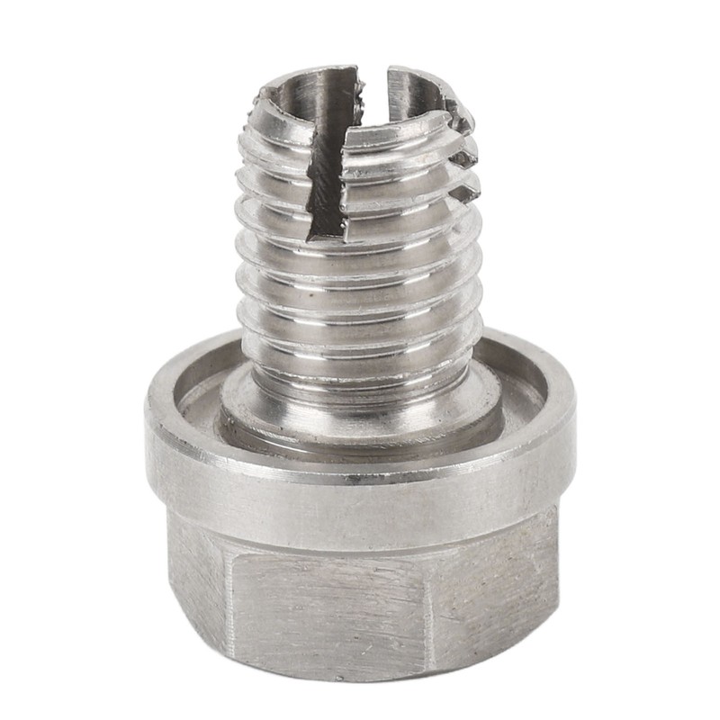 Piggyback Oil Drain Plug Stainless Steel Oversize Self Tapping Oil