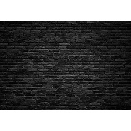 Renaiss 10x6.5ft Photography Backgrounds Retro Black Brick Wall Backdrop Vinyl Cloth Vintage Wall Backdrop Kid Adult Portrait Wallpaper Party Banner Photo Video Shooting Studio Props