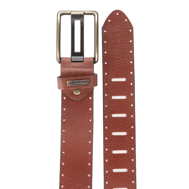 Redbridge Men's Genuine Leather Belt Genuine Leather Belt, Taba.
