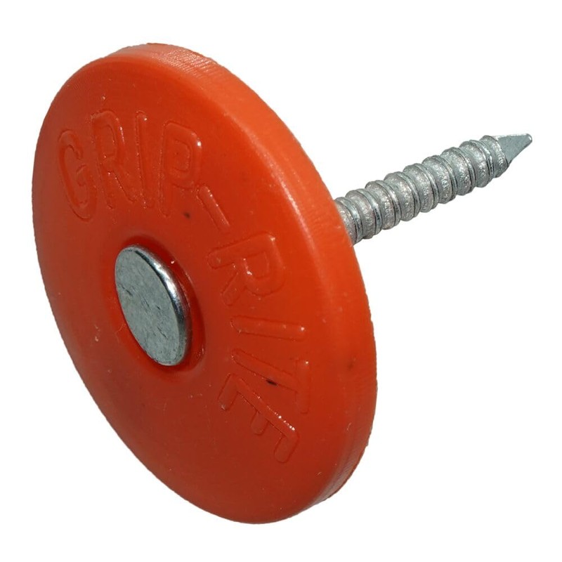 Grip Rite GCB1 1-Inch Round Plastic Cap, 3,000 Count, No