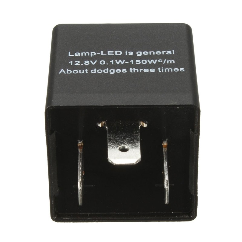 Bjworeye 12V 3 Pin LED Adjustable Car Flasher Flash Relay