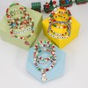 Twinfree 12pcs Christmas Bracelets Women Clay Bead Bracelet Xmas Decorations