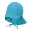 Sterntaler unisex peaked cap with neck protection and ties, Turquoise