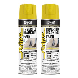 20-676 Seymour Stripe 6-Series Inverted Ground Marking Paint, Hi Viz Yellow net 17oz. (Pack of 2)