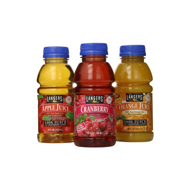 Langers Juice Variety Pack 100% Juice Cocktail, Apple, Orange &