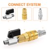 GASHER 6PCS 1/4Inch Mini Brass Ball Valve Shut Off Switch,