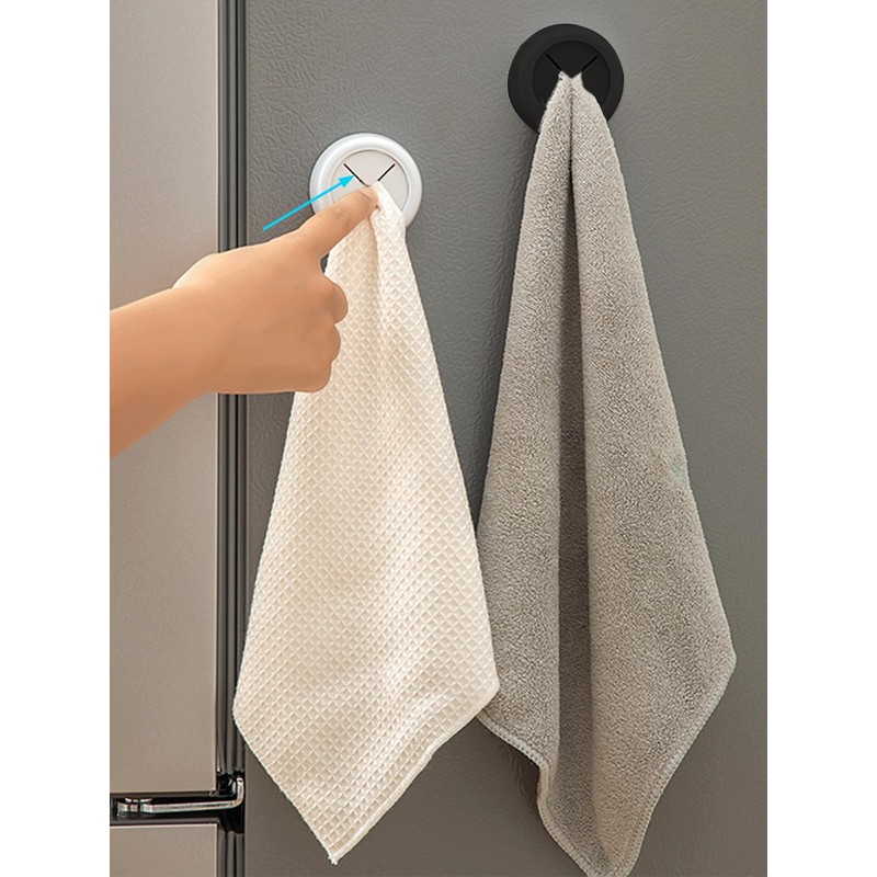 THSIREE 6pcs Push Hooks for Towel, Self-Adhesive Kitchen Towel Holder,