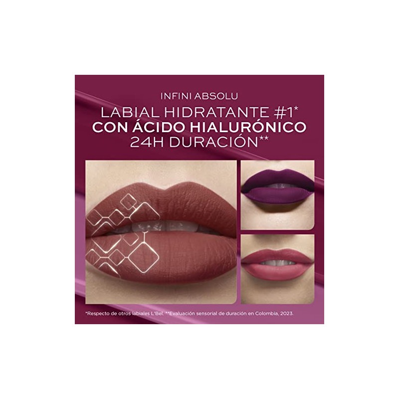 L'BEL Infini Absolu Labial Líquido Larga Duración, Rose Elegance