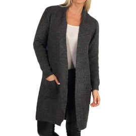 ONLY ONLJADE KNT NOOS 15179815 Women's Long-Sleeved Cardigan, Grey (dark grey blend)
