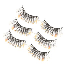 Beavorty False Eyelashes Fluffy Wispy Lashes for Women Easy to Apply Fake Lashes Kit Glitter for Parties Stage