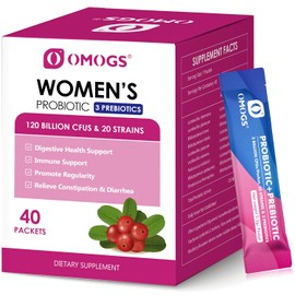 OMOGS Women's Probiotic Powder with Cranberry Extract - Digestive & Immune Support