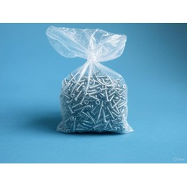 Transparent Flat Bags LDPE 25 µm Highly Transparent with Knot Closure 400 x 500 mm Pack of 100