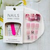 Pink French Tip Press on Nails Short False Nails Square