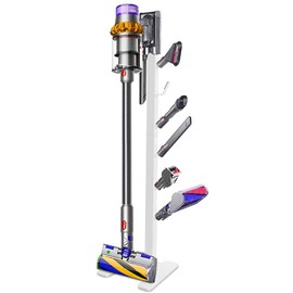 XIGOO Storage-Stand-Docking-Station-Holder Compatible with V15 Detect V11 V10 V8 V7 V6 Cordless Vacuum Cleaners, Stable Metal Organizer Rack(White, 6 Hooks)