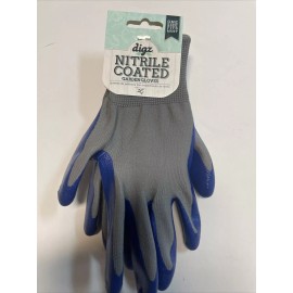 Digz Nitrile Coated Dipped Garden Gloves - Blue - One Size Fits Most 468