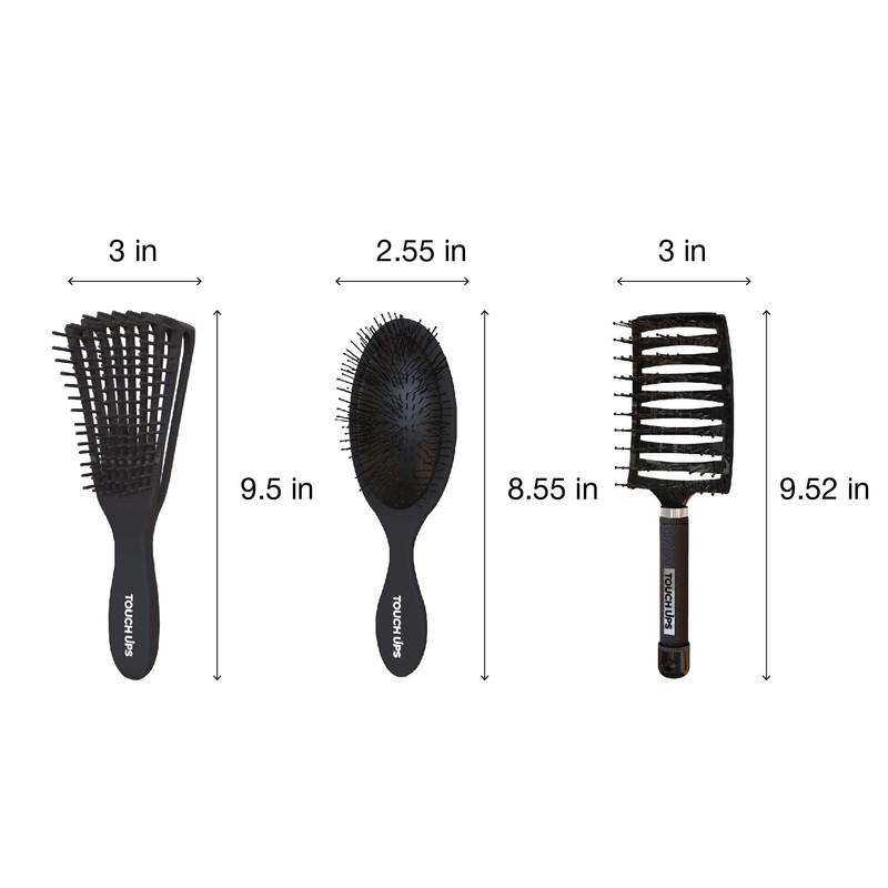 TouchDown Paddle Brush Flexible Bristle Wet or Dry Damp Styling