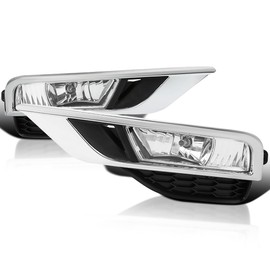 Spec-D Tuning Chrome Fog Lights + Switch Compatible with 2015-2016 Honda CR-V, L+R Pair Assembly