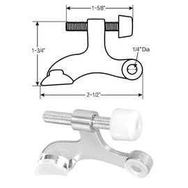 Hinge Pin Door Stopper Adjustable Heavy Duty Door Stop Heavy Duty Hinge Pin Door Stop for Preventing Damage Walls and Extra Door Security Home Office Doors