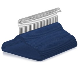 Casafield 50 Velvet Kid's Hangers - 14" Size for Children's Clothes - Royal Blue