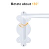Swing Arm Curtain Rod, 47'' Long, 1.1'' Diameter, Rotate about