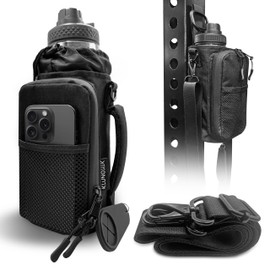 Magnetic Gym Bag for Men and Women | Water Bottle Carrier | Small Crossbody Bag | Gym Pouch for Essentials and Sports Accessories with mesh pocket for your smartphone