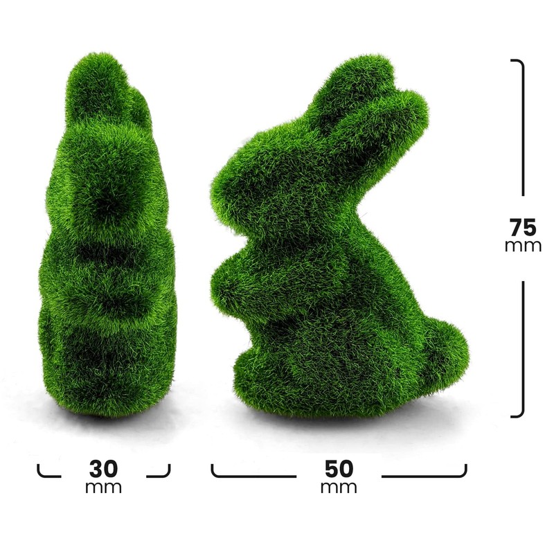 Netuno 4 x Easter Bunny Decorative Figure Green Decorative Easter