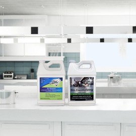 Restaurant Bio-Deodorizing Floor Cleaner Heavy Duty Commercial Concentrated Enzyme Degreaser and Odor Eliminator for Use in Mopping Bathroom, Kitchen, and Dining Room. Removes Grease and Urine Odors