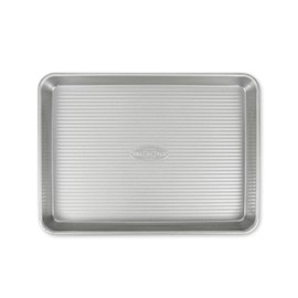 USA Pan Bakeware Nonstick Quarter Sheet Pan, Baking Sheet Aluminized Steel, Pan Measures: 13 x 9.5 x 1 inches