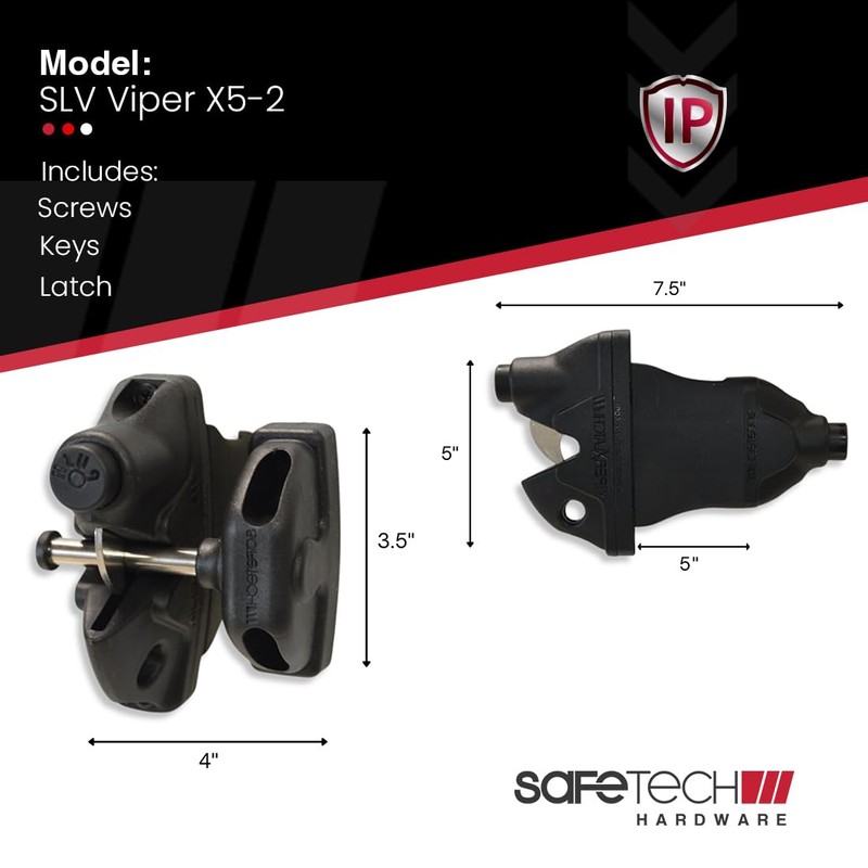 Safetech Hardware ViperX5-5 Two-Sided Gate Latch | Wrap Around Design
