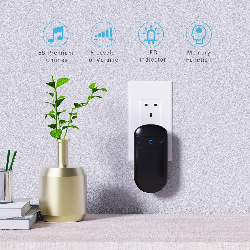 SECRUI Wireless Door Open Sensor Alarm Chime, 400ft Operating Range