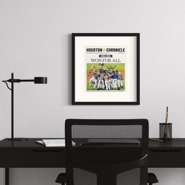 CountryArtHouse 11x12 Folded Newspaper Solid Wood Frame with Matted to 16x17 | Perfect Shadow Box to Display Folded Newspaper with 11x12 Inches