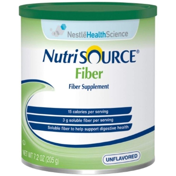 NutriSOURCE Fiber Supplement Powder-Flavor Unflavored Calories 15 / 1 tbsp (4 g) Style Powder Packaging 7.2 oz (205 g) Can - Case of 4