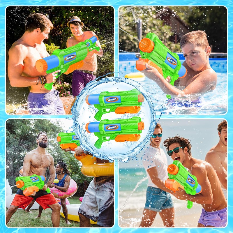 Super Water Gun for Kids Adults: 2 Pack - 1200CC