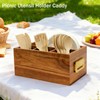 Arflo Acacia Silverware Holder for Party with Handle - Paper