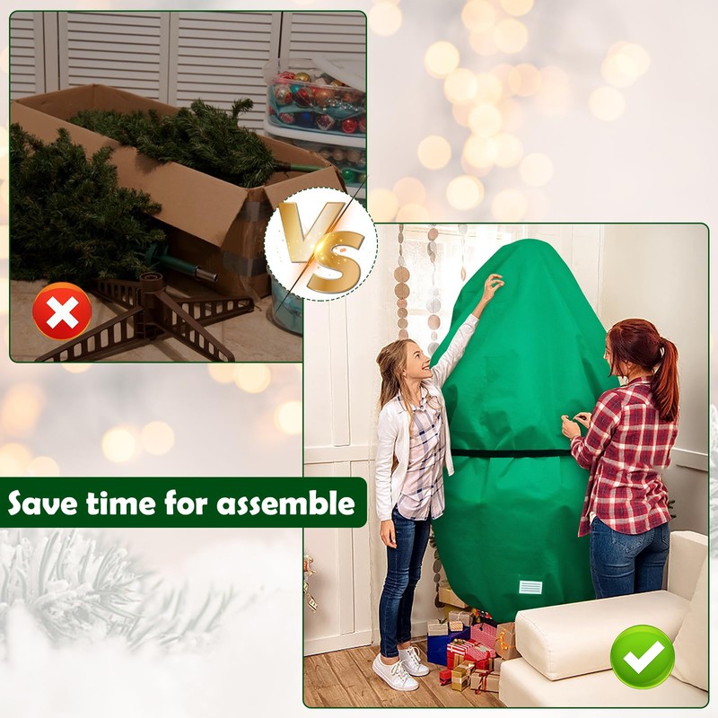 Christmas Tree Storage Bag,Xmas Tree Bag with Durable Drawstring &