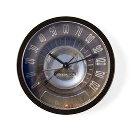 CafePress Vintage Speedometer Unique Decorative 10" Wall Clock
