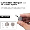 JOXIYECLTL CR1220 3V Battery CR 1220 Button Cell Battery 10PCS