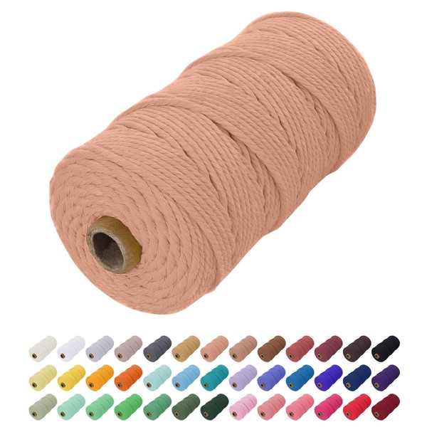 Uiopa Macrame Cord 2mm x 200m, Thick Rope Yarn Natural
