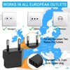 6 Pack US to European Travel Plug Adapter- Type C