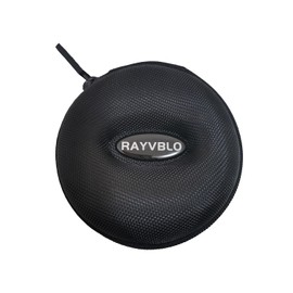 RAYVBLO Travel Watch Case Single Storage Box for Wristwatches and Smart Watches up to 50mm, Cushioned Round Portable Watch Case for Travel (Black)