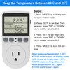 KETOTEK Digital Thermostat Outlet Plug Temperature Controller Outlet Socket 120V