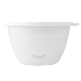 S'well Stainless Steel Salad Bowl Kit 64oz, Moonstone, Comes with 2oz Mini Canister and Removable Tray for Organization, Leakproof, Easy to Clean, Dishwasher Safe