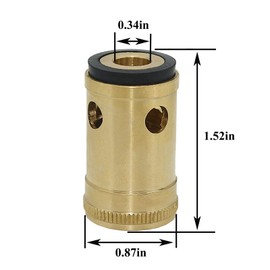 2 Pcs B-21K Faucet Handle Stem/Spindle Cartridge Kits Replacement, for Hot&Cold Sides