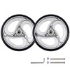 Wealrit 2 Pcs Wheels Replacement for Wheelchairs Solid 8 Inch