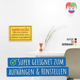 DankeDir! Zutritt nur für Elfen Feen Einhörner - 30 x 20 cm Schild - Geburtstagsgeschenk für Sie Türschild lustiger Spruch - Geschenkidee Partydeko Geschenk Freundin Party Deko